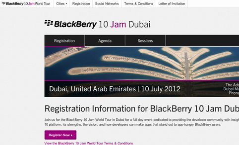جولة معرض BlackBerry 10 Jam تصل إلى دبي